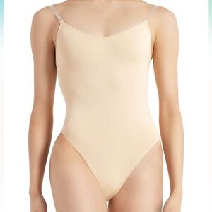 NWT Capezio womens Camisole Leotard With Clear Transition Straps Dance
